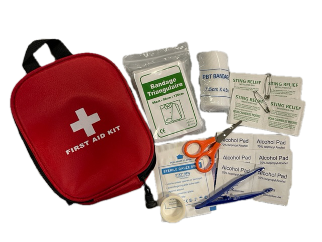 Red First Aid Kit for Outdoors