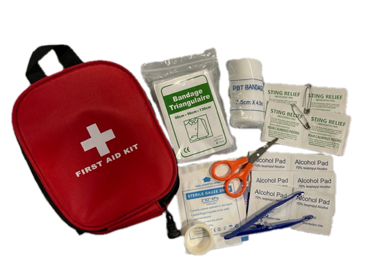 Red First Aid Kit for Outdoors